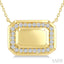 Emerald Shape Diamond Fashion Pendant