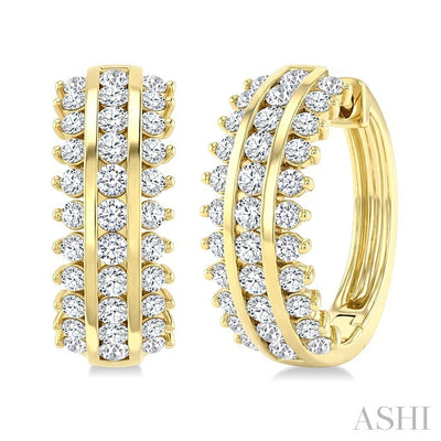 Diamond Fashion Hoop Earrings