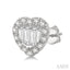 Heart Shape Halo Fusion Diamond Fashion Earrings