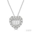 Heart Shape Halo Fusion Diamond Fashion Pendant