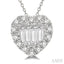 Heart Shape Halo Fusion Diamond Fashion Pendant
