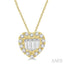 Heart Shape Halo Fusion Diamond Fashion Pendant