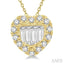 Heart Shape Halo Fusion Diamond Fashion Pendant