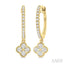 Clover Diamond Huggie Fashion Earrings