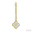 Clover Diamond Huggie Fashion Earrings