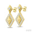 Golden Glow Kite Shape Diamond Fashion Earrings