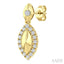 Golden Glow Marquise Shape Diamond Fashion Earrings