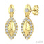 Golden Glow Marquise Shape Diamond Fashion Earrings
