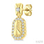 Golden Glow Emerald Shape Diamond Fashion Earrings
