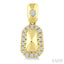 Golden Glow Emerald Shape Diamond Fashion Earrings