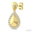 Pear Shape Diamond Fashion Earrings