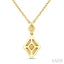Golden Glow Kite Shape Diamond Fashion Pendant