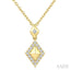Golden Glow Kite Shape Diamond Fashion Pendant