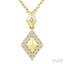 Golden Glow Kite Shape Diamond Fashion Pendant