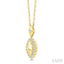 Golden Glow Marquise Shape Diamond Fashion Pendant