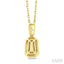 Golden Glow Emerald Shape Diamond Fashion Pendant