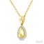 Golden Glow Pear Shape Diamond Fashion Pendant