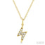 Lightning Bolt Petite Diamond Fashion Pendant