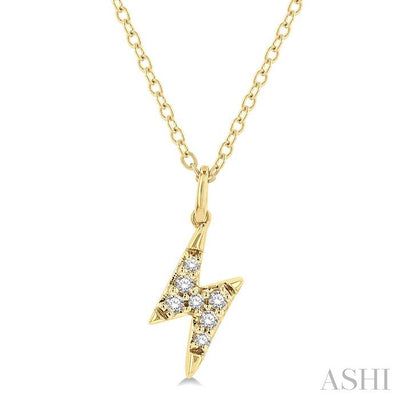 Lightning Bolt Petite Diamond Fashion Pendant