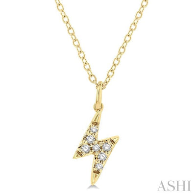 Lightning Bolt Petite Diamond Fashion Pendant