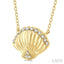 Seashell Petite Diamond Fashion Pendant