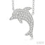 Dolphin Petite Diamond Fashion Pendant