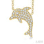 Dolphin Petite Diamond Fashion Pendant