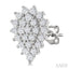 Pear Shape Petite Cluster Diamond Fashion Earrings
