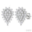 Pear Shape Petite Cluster Diamond Fashion Earrings