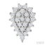 Pear Shape Petite Cluster Diamond Fashion Earrings