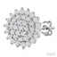 Round Shape Petite Cluster Diamond Fashion Earrings
