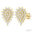 Pear Shape Petite Cluster Diamond Fashion Earrings