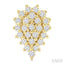 Pear Shape Petite Cluster Diamond Fashion Earrings
