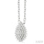 Pear Shape Petite Cluster Diamond Fashion Pendant
