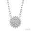 Round Shape Petite Cluster Diamond Fashion Pendant
