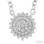 Round Shape Petite Cluster Diamond Fashion Pendant