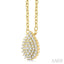 Pear Shape Petite Cluster Diamond Fashion Pendant