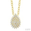 Pear Shape Petite Cluster Diamond Fashion Pendant