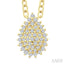 Pear Shape Petite Cluster Diamond Fashion Pendant