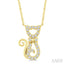 Cat Petite Diamond Fashion Pendant