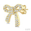 Bow Petite Diamond Fashion Earrings