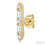 Vertical Bar Petite Baguette Diamond Fashion Earrings