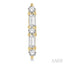 Vertical Bar Petite Baguette Diamond Fashion Earrings
