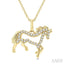 Horse Petite Diamond Fashion Pendant