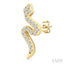 Snake Petite Diamond Fashion Earrings