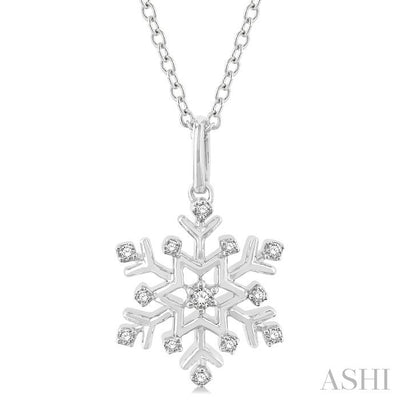 Snowflake Petite Diamond Fashion Pendant