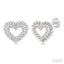 Heart Shape Petite Diamond Fashion Earrings