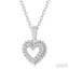 Heart Shape Petite Diamond Fashion Pendant
