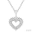 Heart Shape Petite Diamond Fashion Pendant