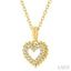 Heart Shape Petite Diamond Fashion Pendant
